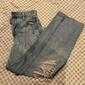 Uniqlo straight fit high rise jeans